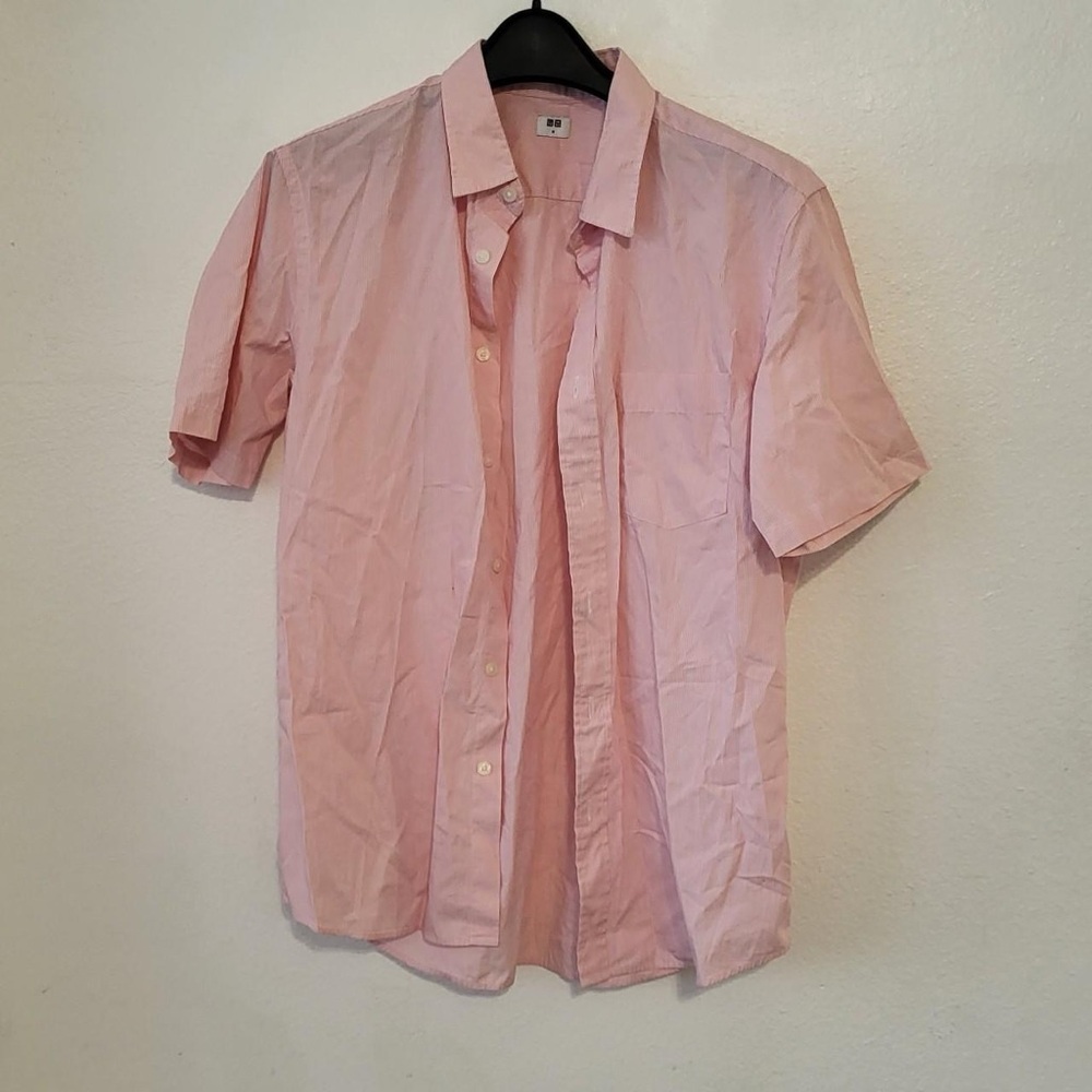Uniqlo Light Pink Casual Button Down Shirt